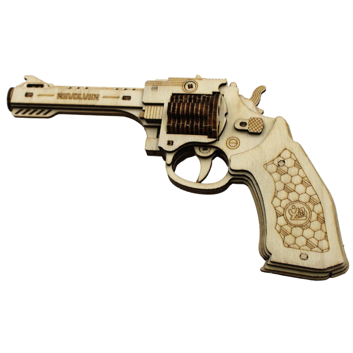 CBG PZ 04R Revolver Wood Puzzle Gun Product A